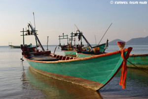 Boat Rabbit Island Koh Tonsay Kep Cambodia